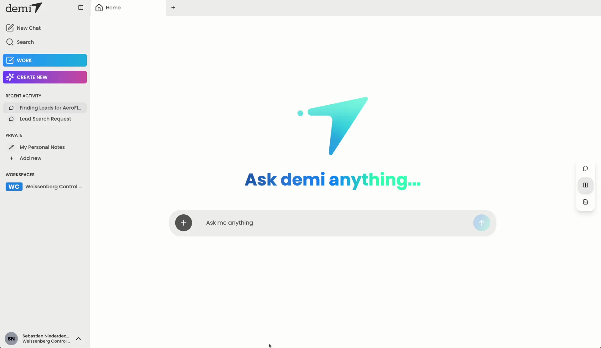 demi answers technical inquiries in seconds, drafts replies grounded in your products, and surfaces qualified leads with the right decision-makers. Watch the full sales workflow — from lead intake to outreach — in 1 minute 47 seconds.